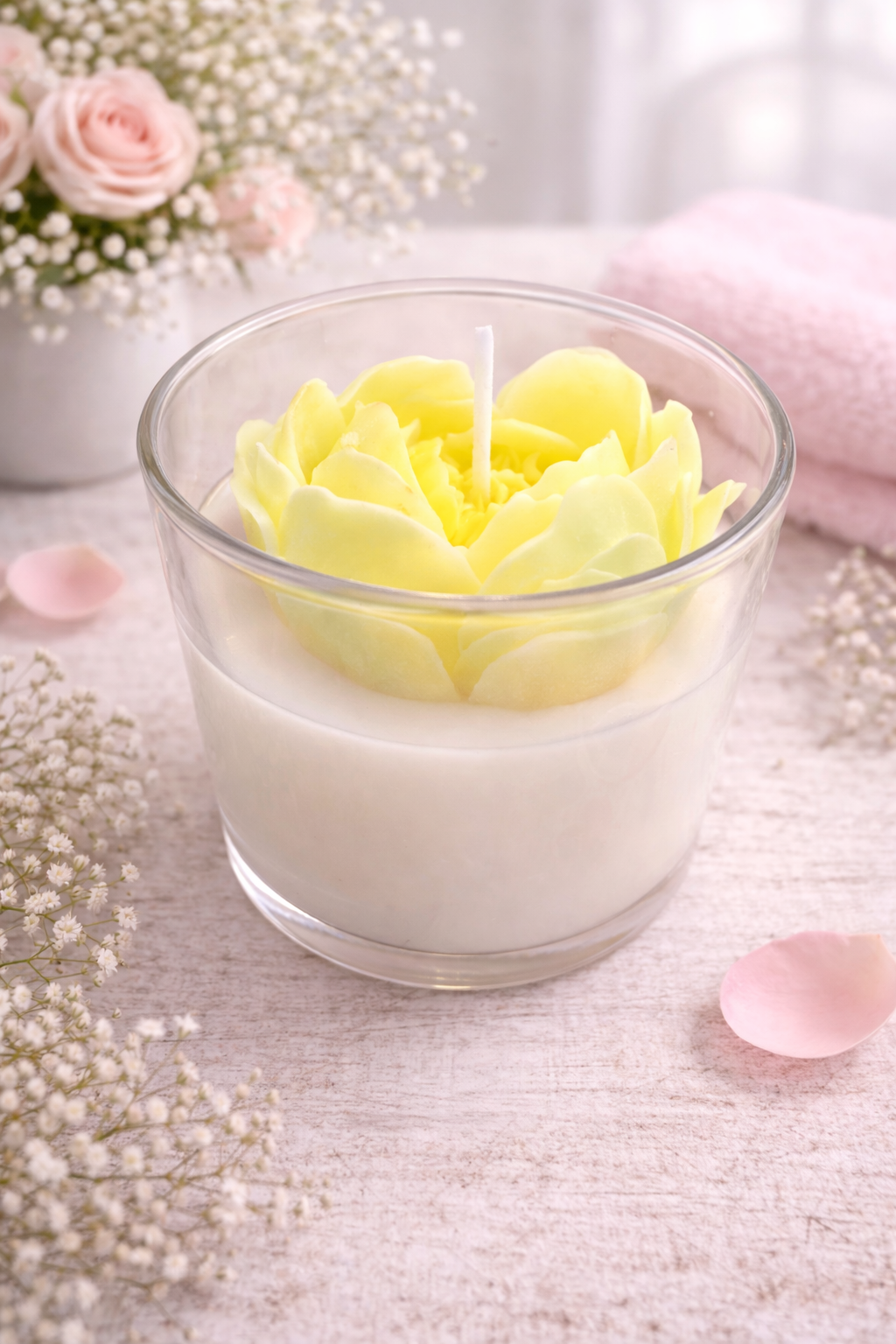 Yellow Rose Mother’s Day Candle