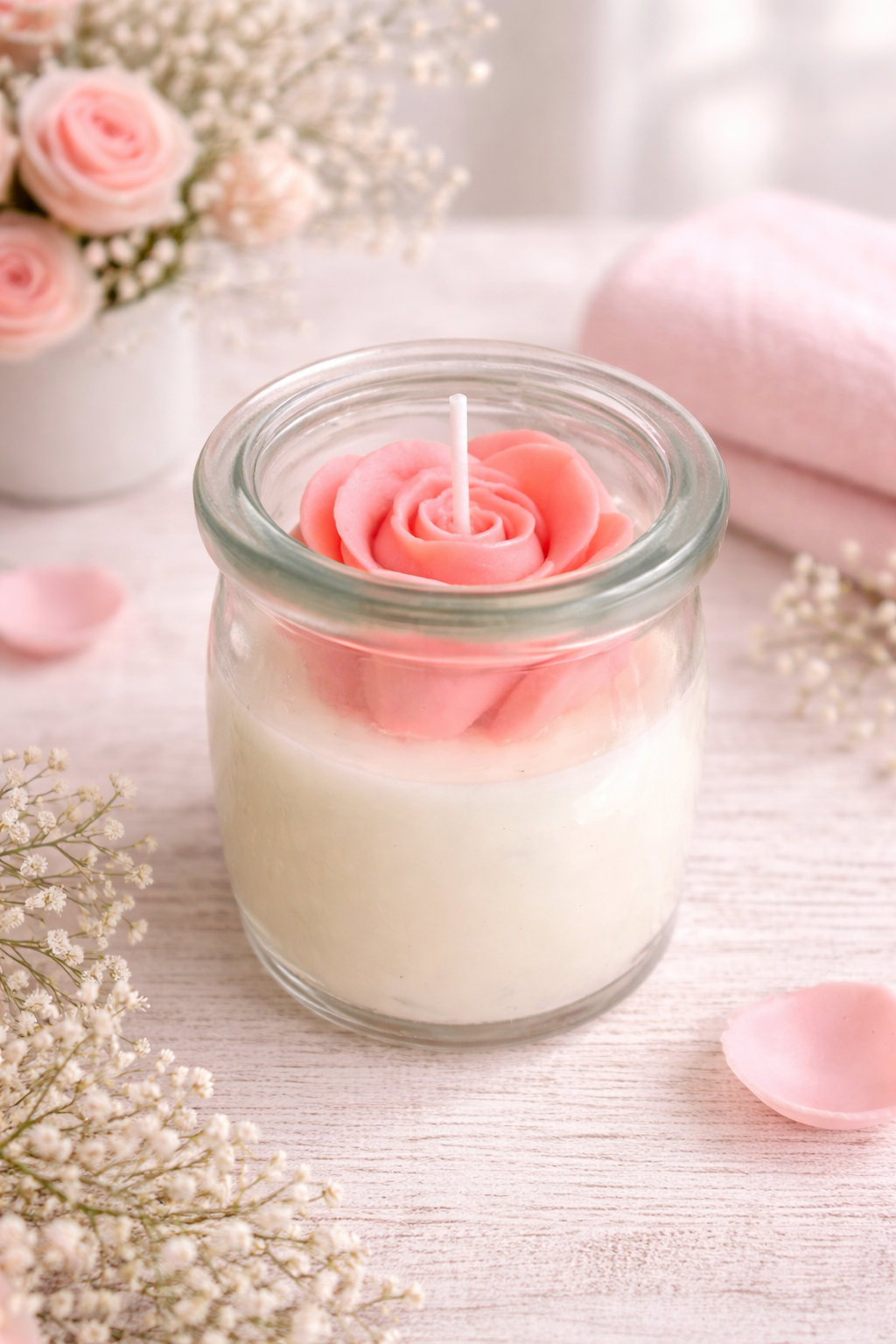Mini Rose Jar Candle